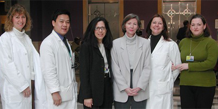Pancreatic cancer survivor Kathleen Dowell and her doctors