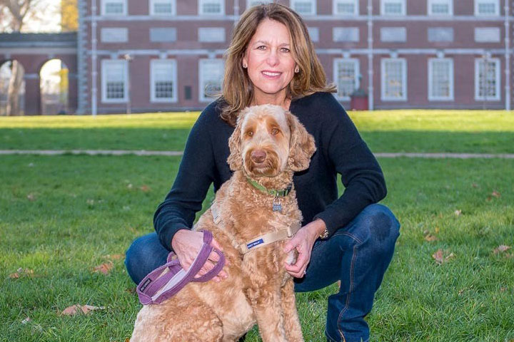 Pancreatic cancer patient Kim Vernick and her dog