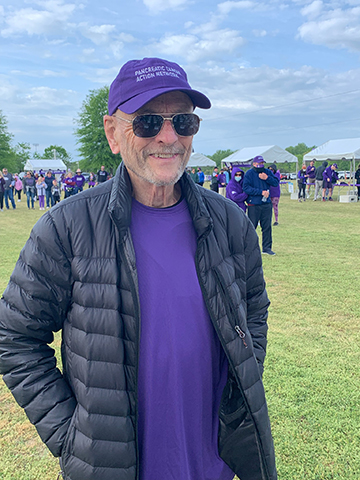 Pancreatic cancer patient Rod Devlin at Purple Stride