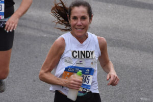 Cindy Gavin running the 2022 NYC Marathon