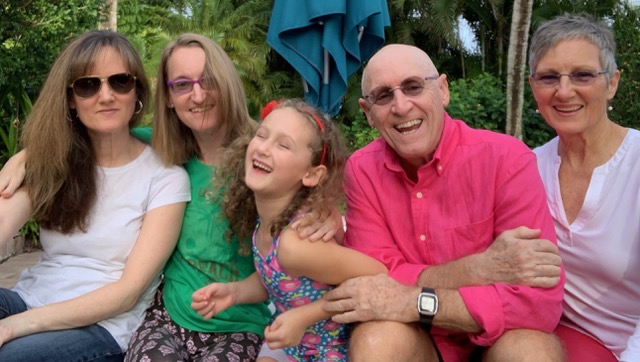 Long-term survivor Alan Nathanson and family