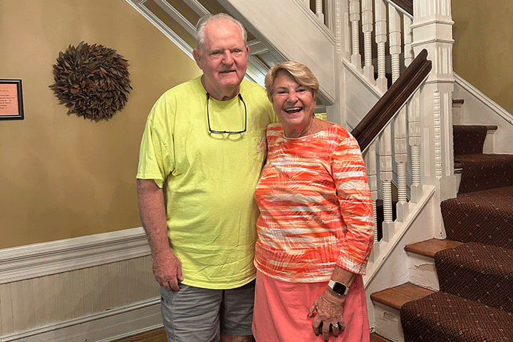 long-term survivor Linda Burchett and her husband