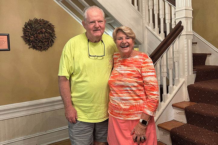 long-term survivor Linda Burchett and her husband