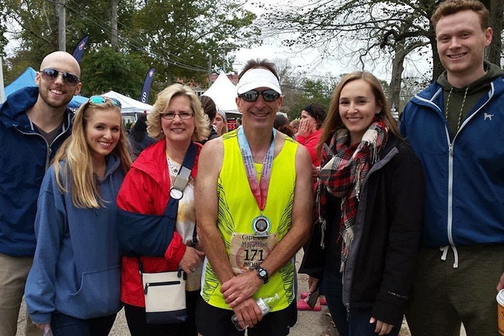 Long-term survivor Michael Florio and family