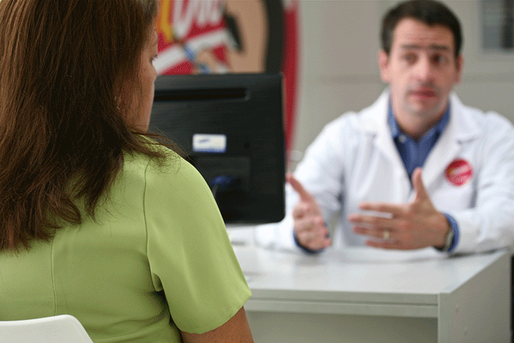 doctor talking to a patient