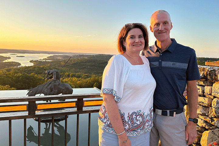 Pancreatic cancer survivor Rob Beeler and his wife.