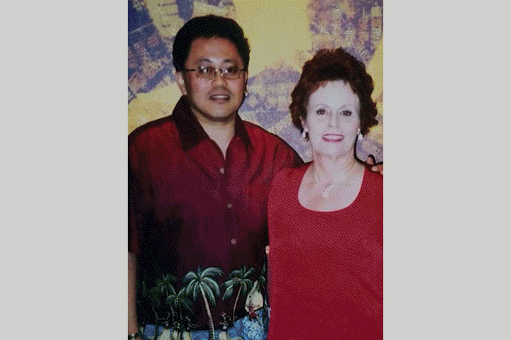 Pancreatic cancer survivor Donna Caparida and her late husband.