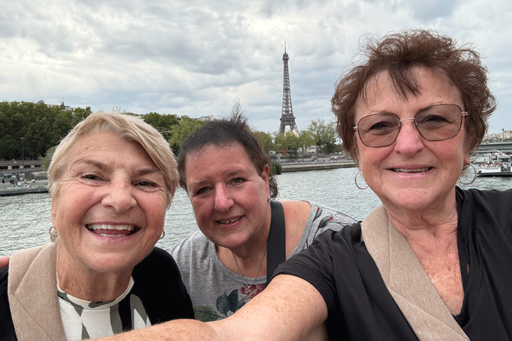 Linda Burchett and friends in Paris